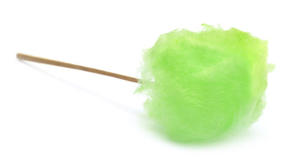 Green cotton candy