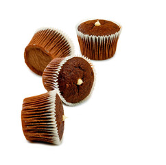 Isolated image of many  ??cake on a white background