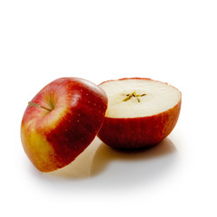 Isolated image of apple half on a white background