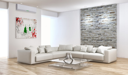 Interno con aria condizionata