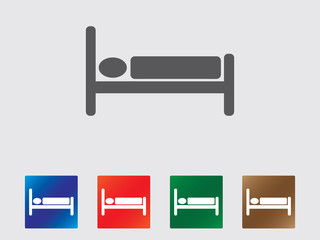Sleep motel icon illustration
