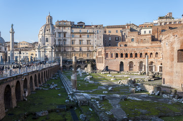 Fototapeta premium Temple of Trajan, Rome, Italy