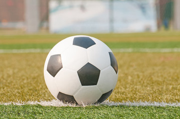 soccer ball on green stadium