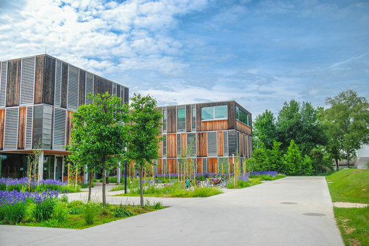 Modern educational/office building on campus
