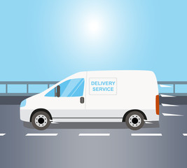 White delivery Van