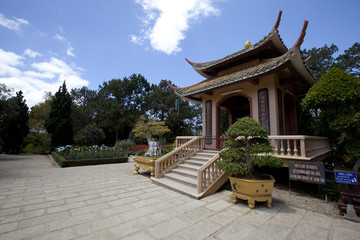 Buddhist monastery in Dalat Vietnam