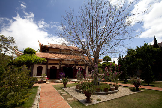 Buddhist monastery in Dalat Vietnam