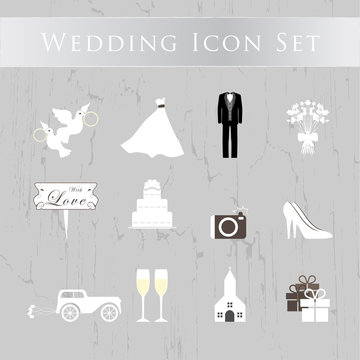 Wedding Planner Icons and Infographics