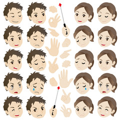 ミドルの表情セット