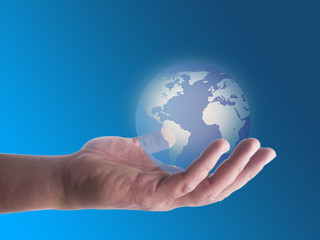 Mondo trasparente in mano