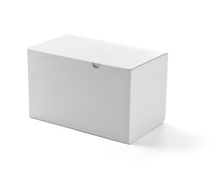 white box container template blank package
