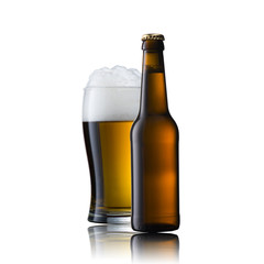 Beer Bottle and Glass
