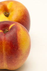 nectarines isolated on a white background