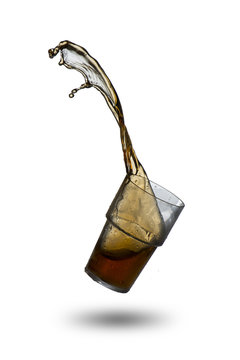 Cola Splash from glass