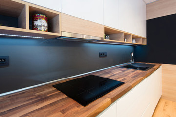 detail of modern kitchen interior