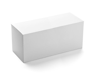Naklejka premium white box container template blank package