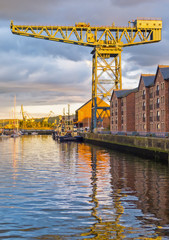 Shipyard crane on river Clyde