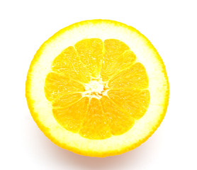 Fresh oranges on white background