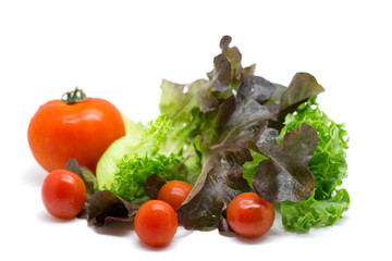 Fresh vegetables and green salad