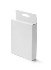 white box container template blank package