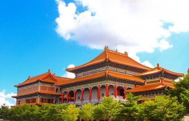 Traditional Chinese style temple at Wat Leng-Noei-Yi ,Thailand
