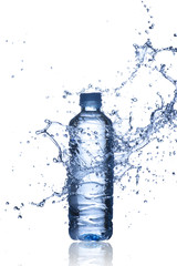 Water Splash On Water Bottle