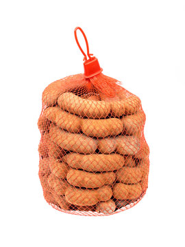 tamarind in net on white background