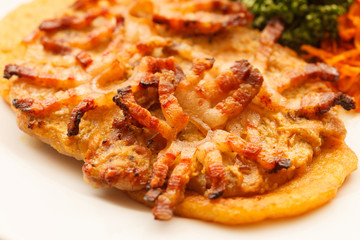 potato pancakes with bacon