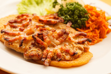 potato pancakes with bacon