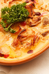 roasted meat with vegetables