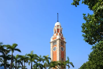 Rolgordijnen Historic clock tower at Tsim Sha Tsui, Hong Kong, China © wirojsid