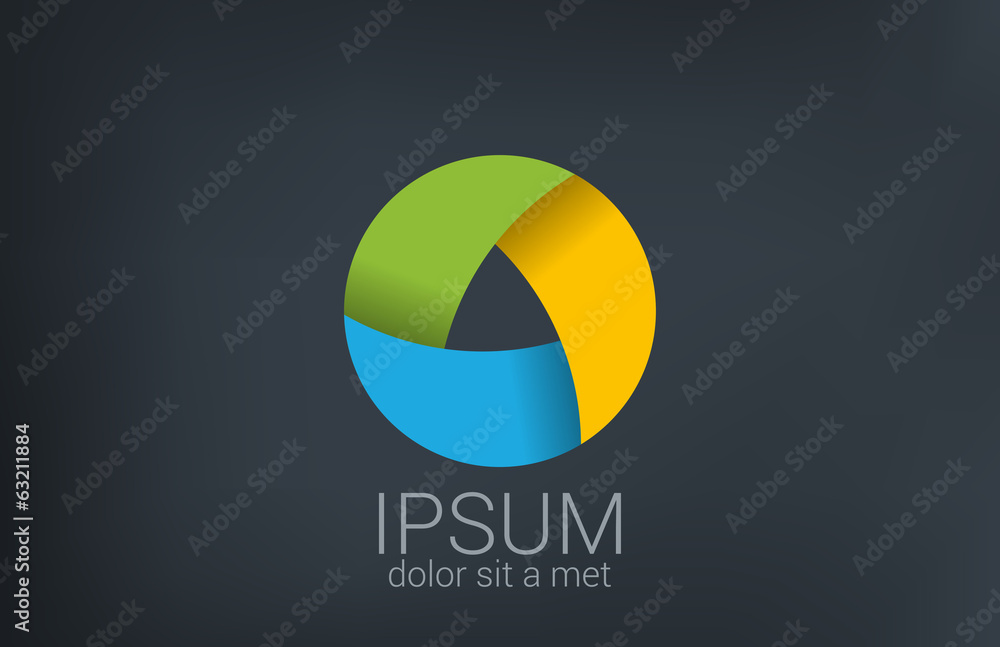Aufkleber circle abstract infinity loop vector logo design. infinite icon