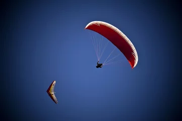 Poster Air sports parachute glider in the sky
