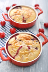 Clafoutis with cherries