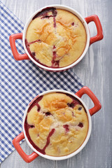 Clafoutis with cherries