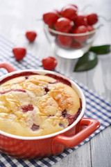 Clafoutis with cherries