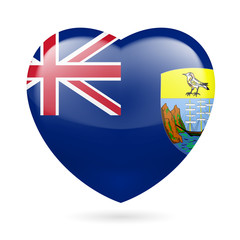 Heart icon of Saint Helena, Ascension and Tristan da Cunha