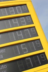 Preistafel an einer Tankstelle