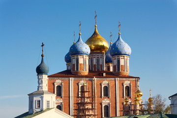 Fototapeta na wymiar Ryazan Kremlin domes