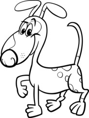 spotted dog cartoon coloring page