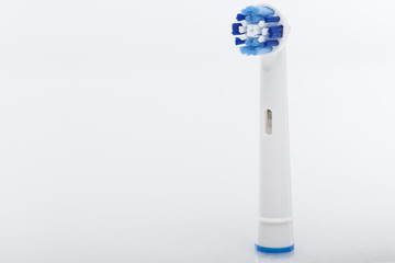 Electric Toothbrush Head Close up on White Background