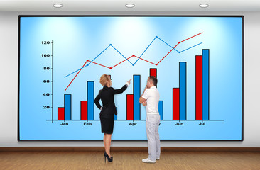 businesswoman and businessman