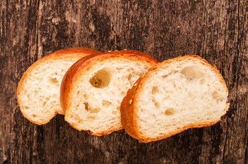 fresh baked bread on wood table
