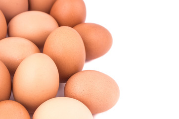 eggs on a white background