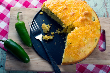 Jalepeno cheddar cornbread