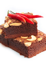 Spicy fudge brownies.