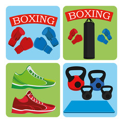Set Of Sport And Gym Elements