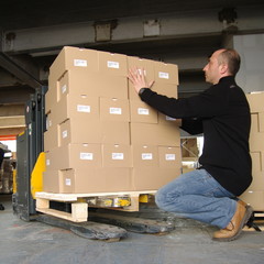 transport logistique - préparation de palette
