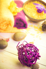 Spa salt stones Zen wellness session