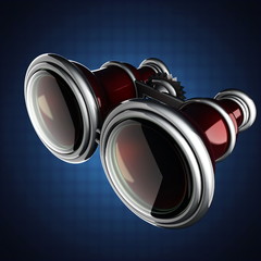 Retro metallic binocular